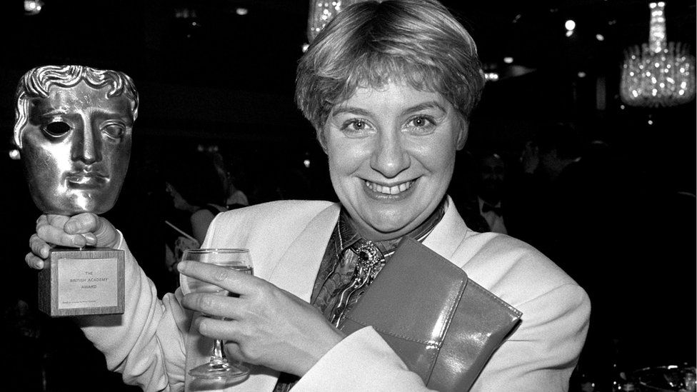 Victoria Wood in 1986 after winning a Bafta for best light entertainment programme