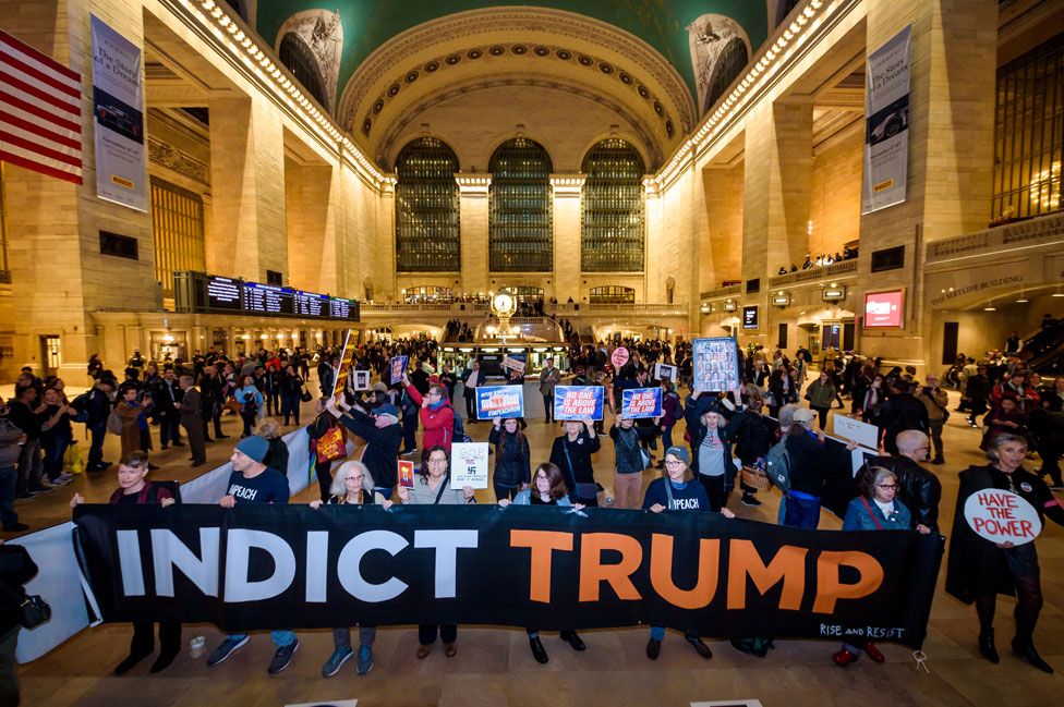 Grand Central Station in New York City was occupied by protests