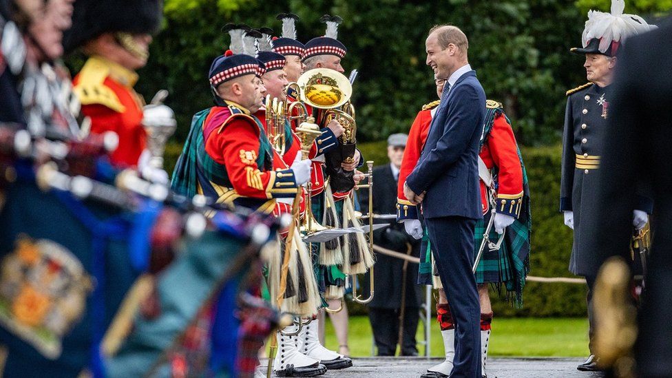 Prince William being welcomed with the Ceremony of Keys in Edinburgh