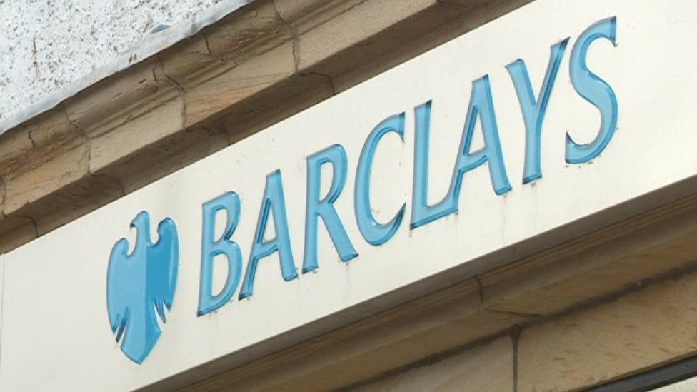 Barclays logo on the Seahouses branch