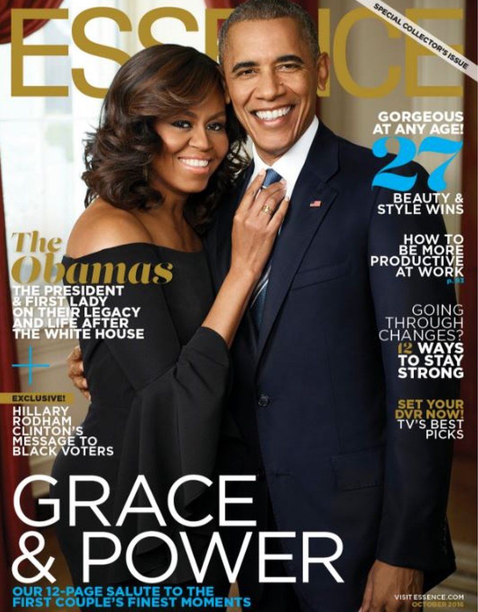Barack and Michelle Obama's Essence photoshoot thrills web BBC News