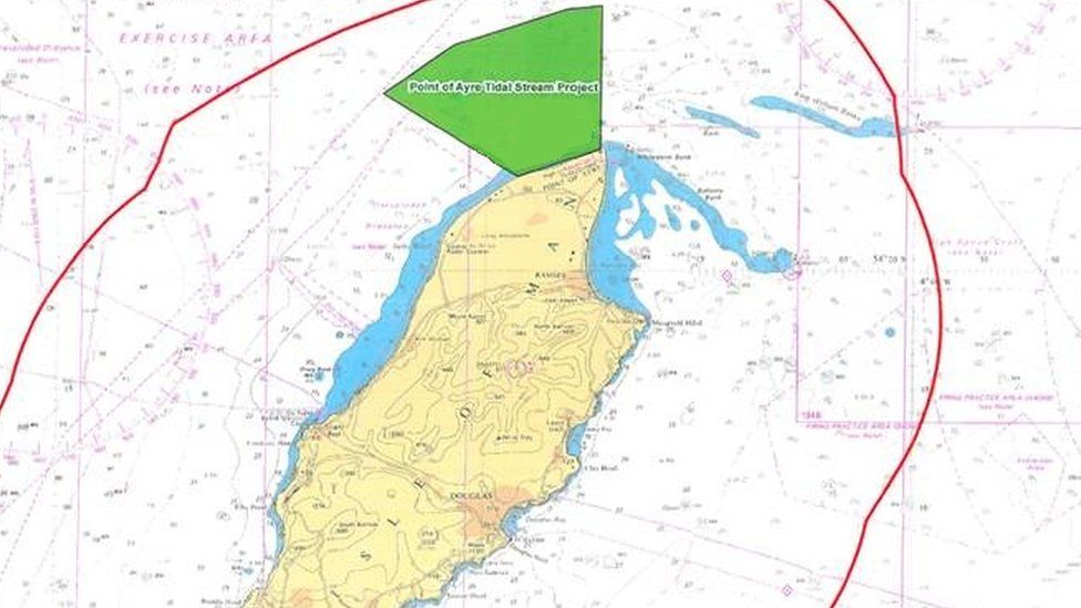 Proposed site for Isle of Man tidal energy project