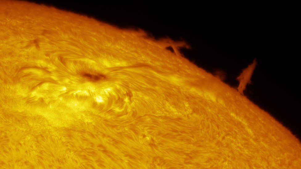 A solar limb comes from the surface of the sun