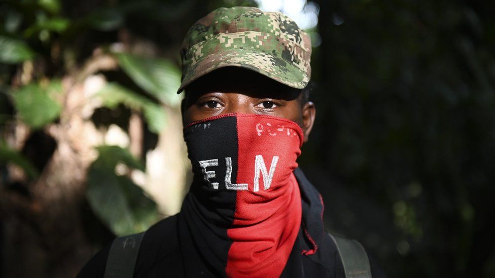 An ELN rebel in the Colombian jungle on 24 May 2019