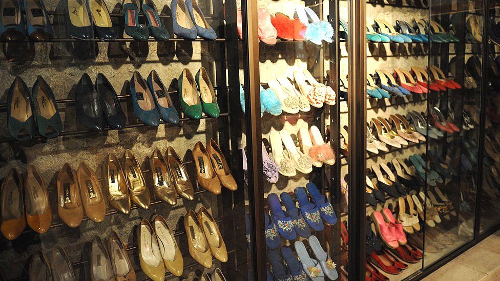 Shoes of former Philippine first lady Imelda Marcos