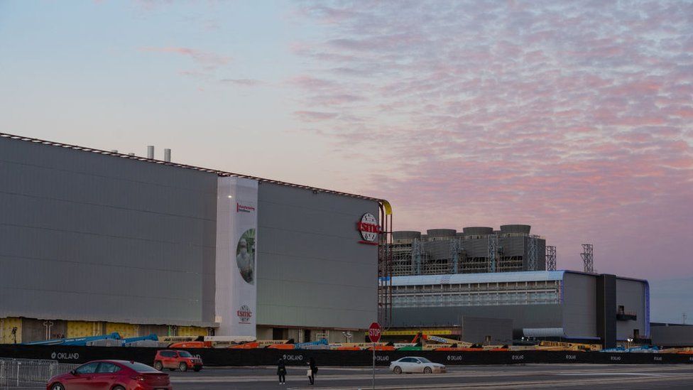 The Taiwan Semiconductor Manufacturing Co. facility under construction in Phoenix, Arizona, US, on Tuesday, Dec. 6, 2022.