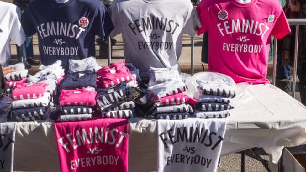 Feminist t-shirts on sale in the US