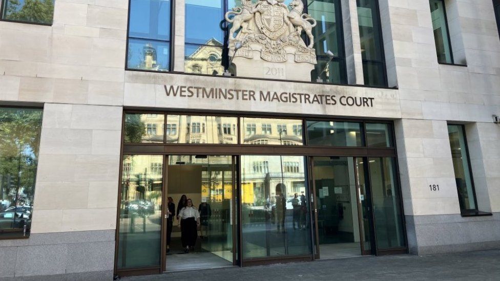 File image of entrance to Westminster Magistrates Court