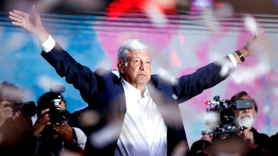 Andres Manuel Lopez Obrador in Mexico City 2 July