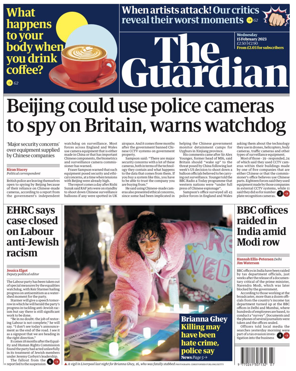 Guardian Front Page