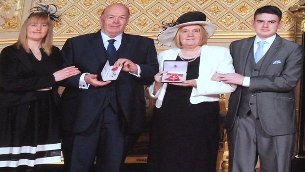 Wendy and Steve Taylor received an MBE for services to young people in Swansea