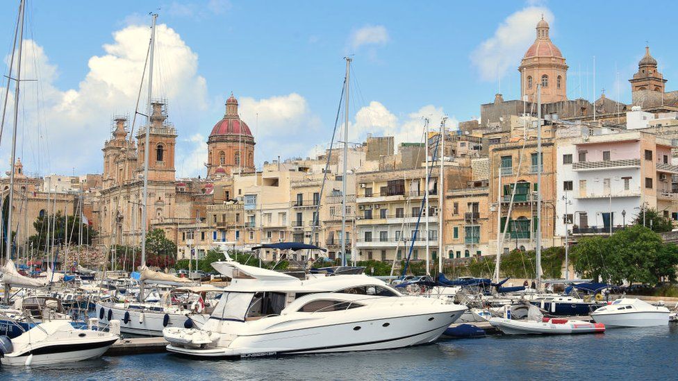 Maltese town of Bormla Cospicua, facing Valletta