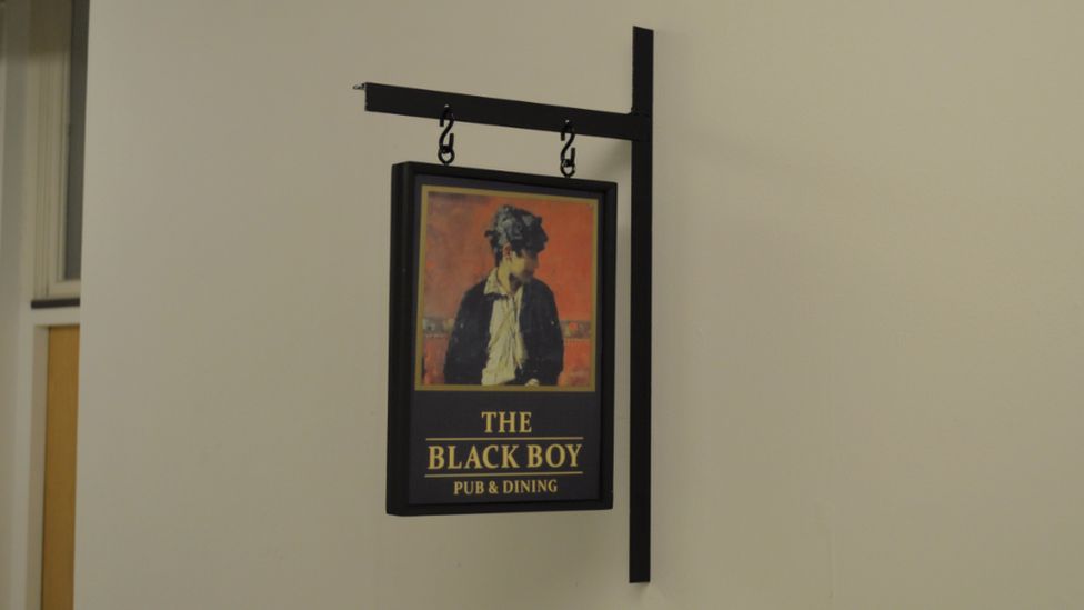 The current sign at Killay's Black Boy