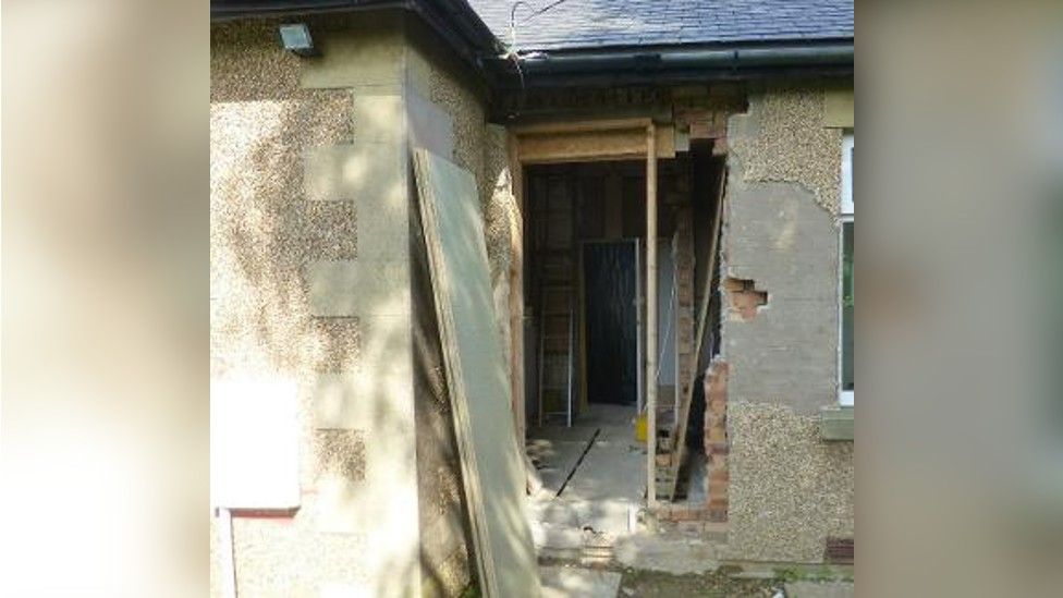 A property left uncompleted by builder Stephen Loughlen