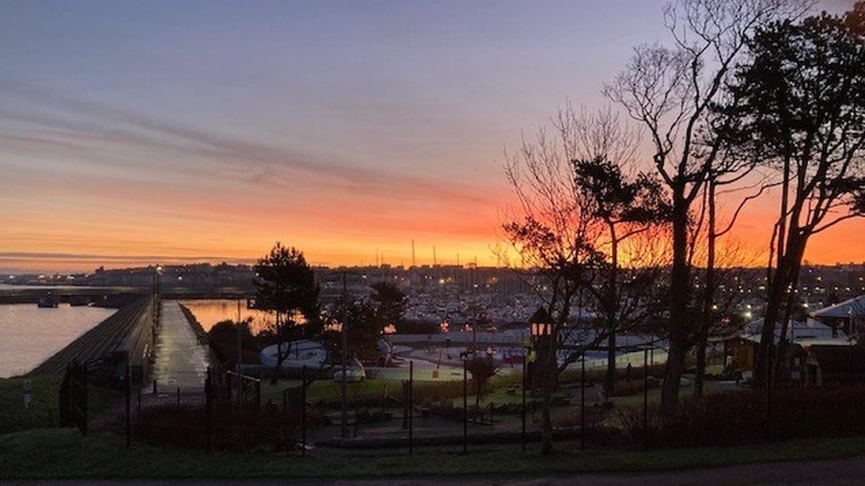 Bangor Marina at sunset