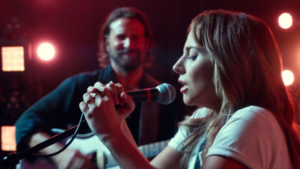 Lady Gaga with Bradley Cooper in A Star is Born