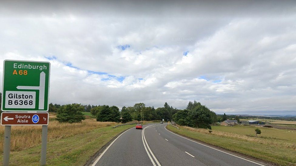 Two seriously hurt in car crash on A68 in the Borders - BBC News