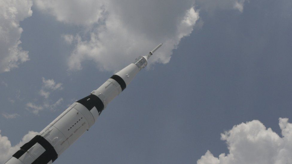 Rocket on launch pad