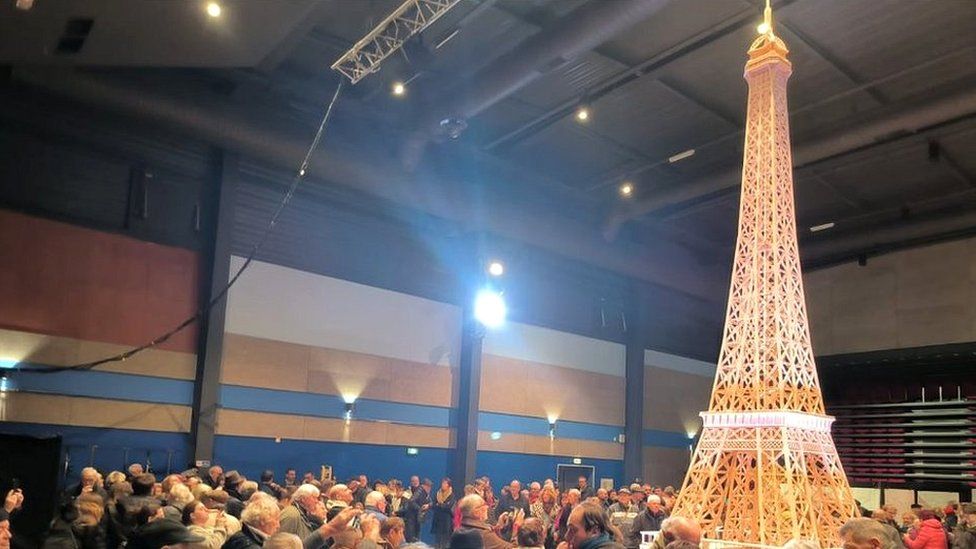 Richard Plaud has spent eight years building his Eiffel Tower, only to find he used the wrong kind of match