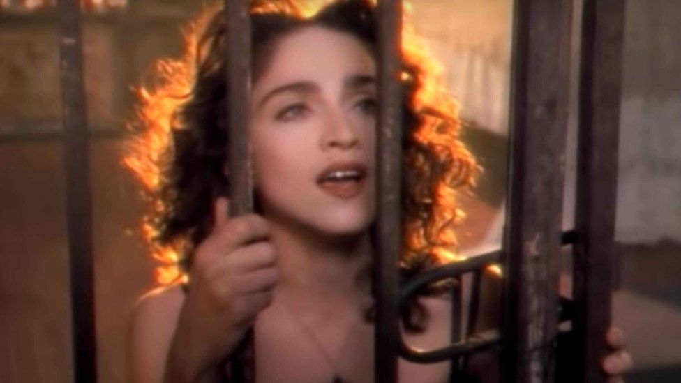 Madonna in the video for Like A Prayer