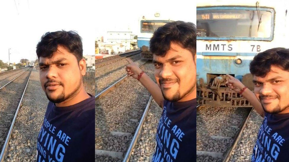 T. Siva taking a selfie in front of a fast-moving train resulted in multiple injuries