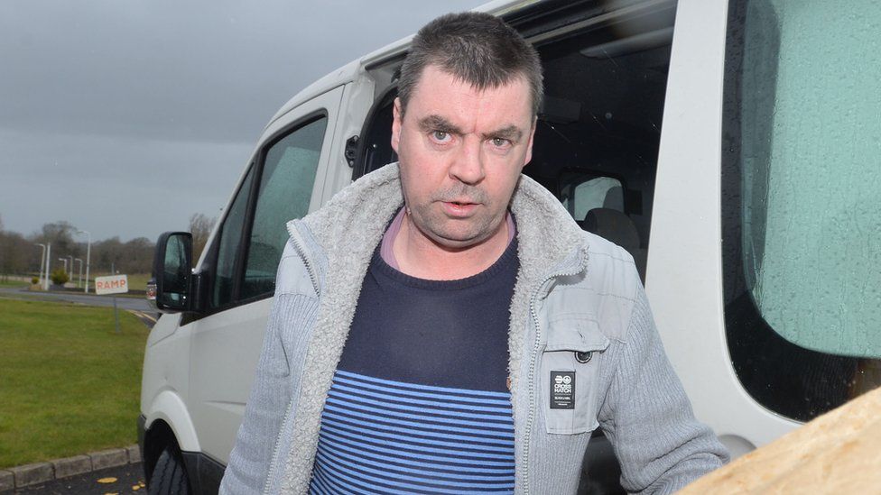 Seamus Daly being released from Maghaberry Prison