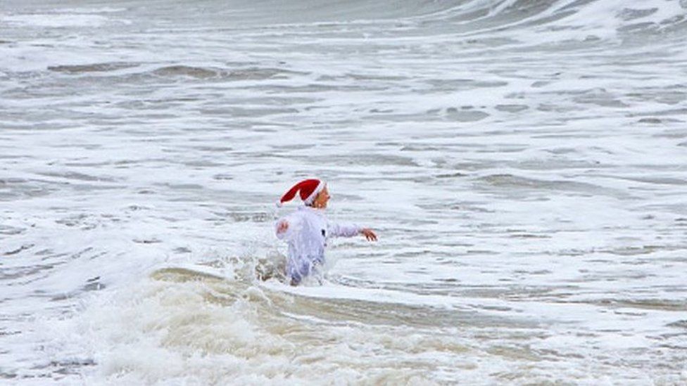 Christmas Day swimming