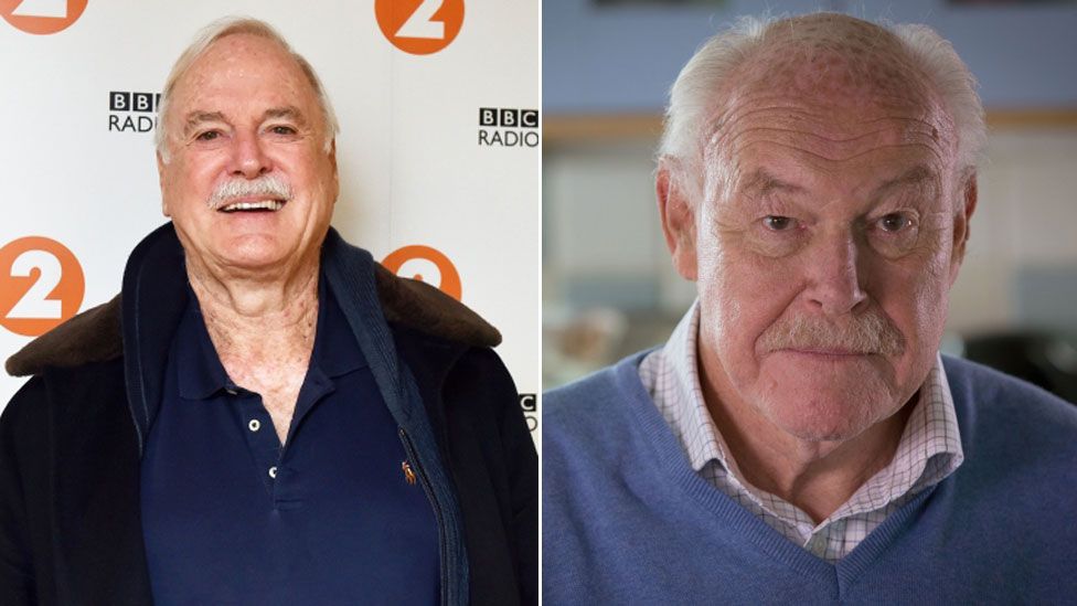 Comedian John Cleese and actor Timothy West