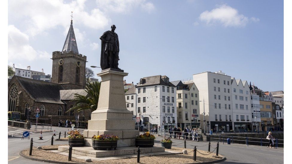 Prince Albert statue at St Peter Port, Guernsey