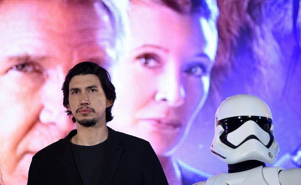 Adam Driver poses during the Japanese premiere Star Wars: The Force Awakens in Tokyo