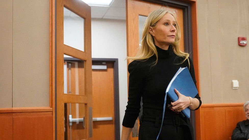 Gwyneth Paltrow enters the courtroom