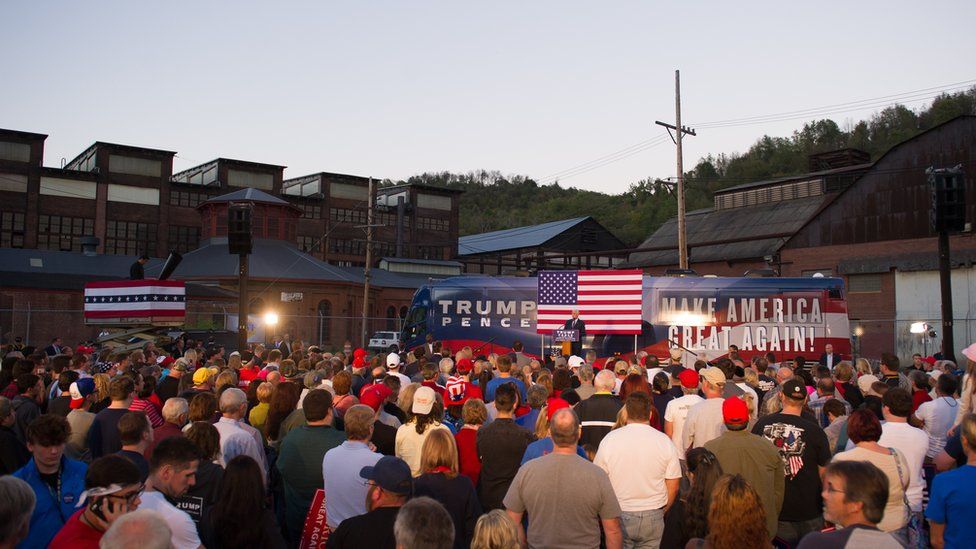 A 2016 Trump rally in Pennsylvania