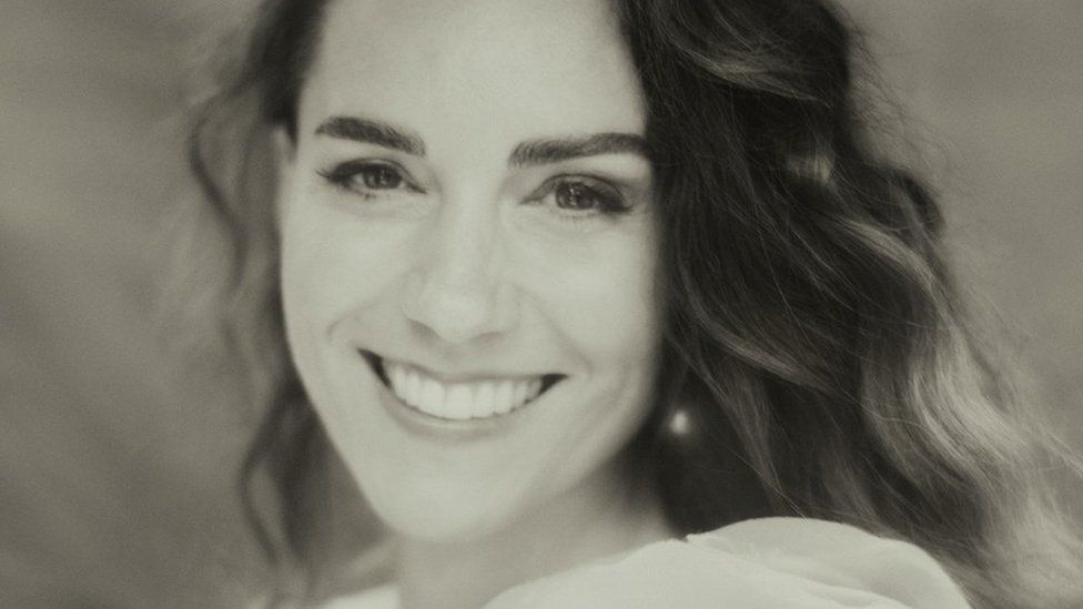 One of three new photographic portraits released by Kensington Palace of the Duchess of Cambridge