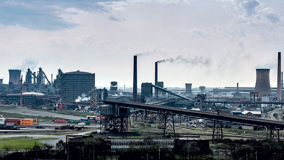 View of Scunthorpe steel plant