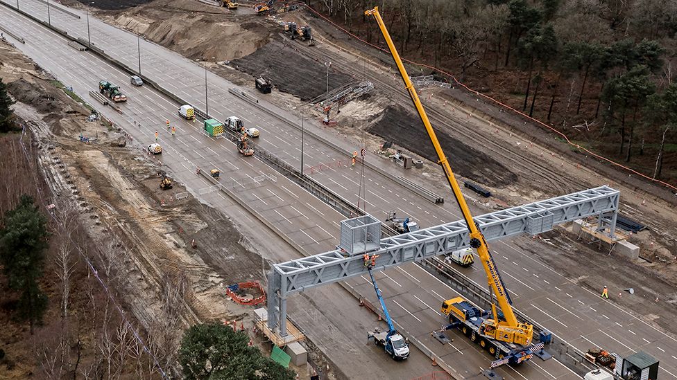 M25 works in Surrey on 17 March