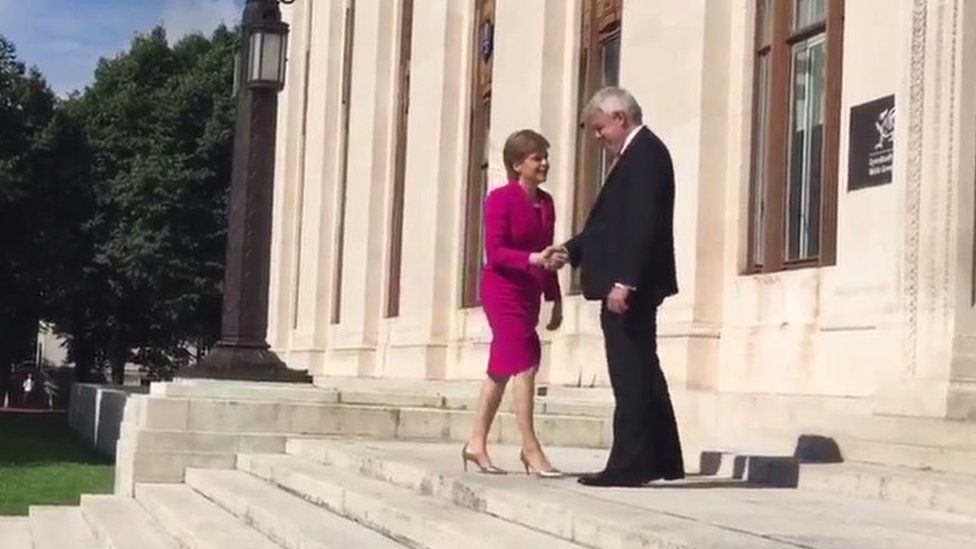 Nicola Sturgeon and Carwyn Jones