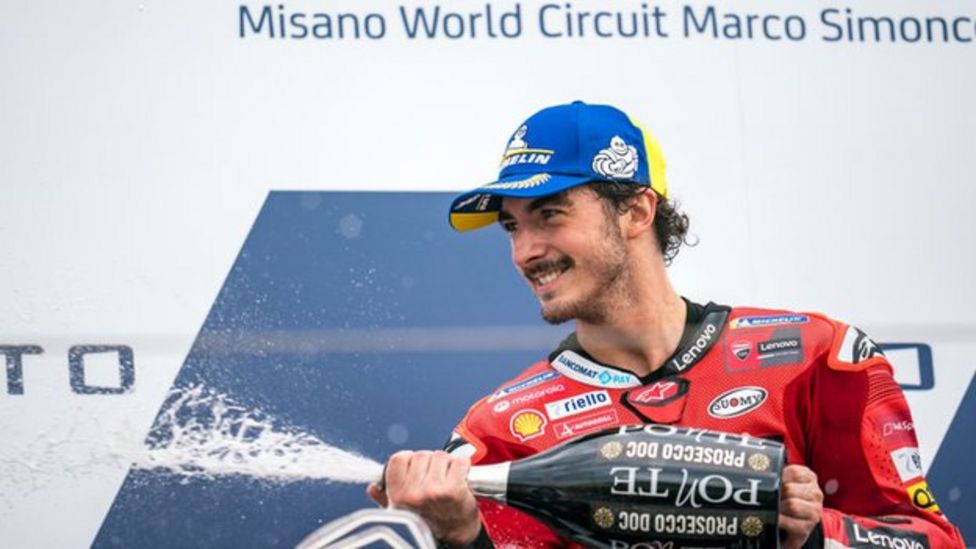 MotoGP: Francesco Bagnaia wins San Marino GP for Ducati - BBC Sport