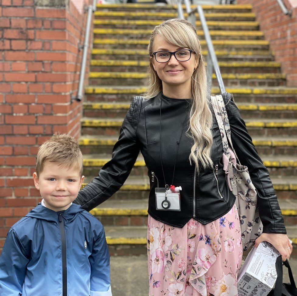 Milena and her son Erik