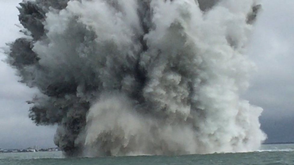 World War II mine explosion