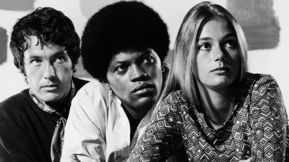 Michael Cole, Clarence Williams III and Peggy Lipton as they appeared in The Mod Squad