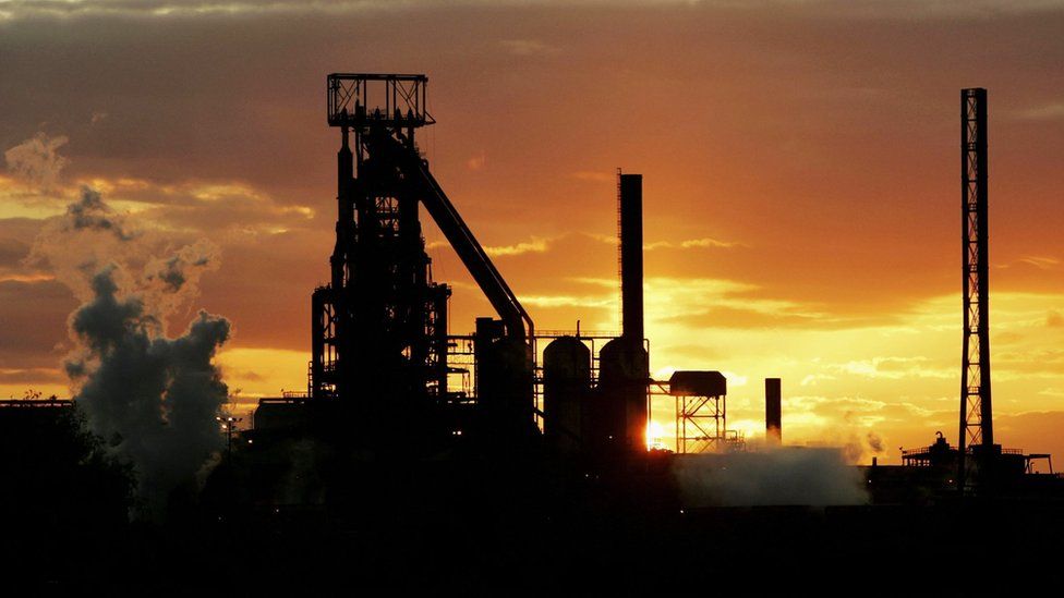 Tata steelworks in Port Talbot