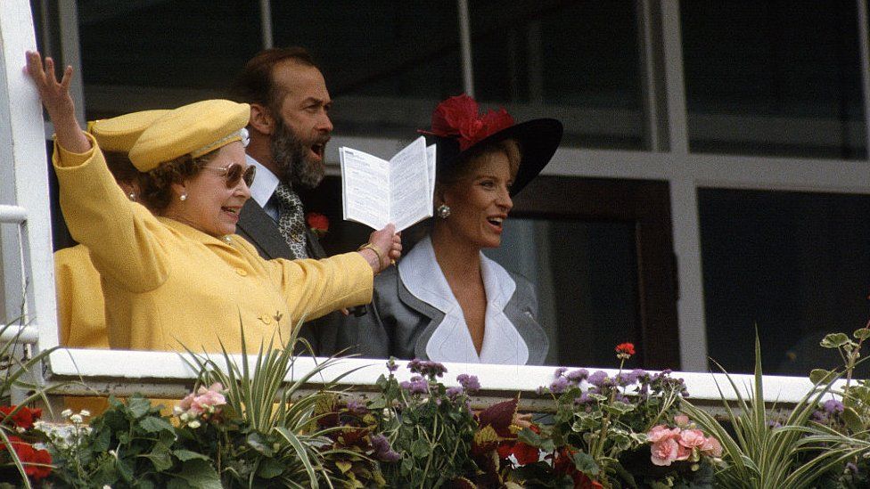 The Queen with Prince Michael of Kent and Princess Michael of Kent