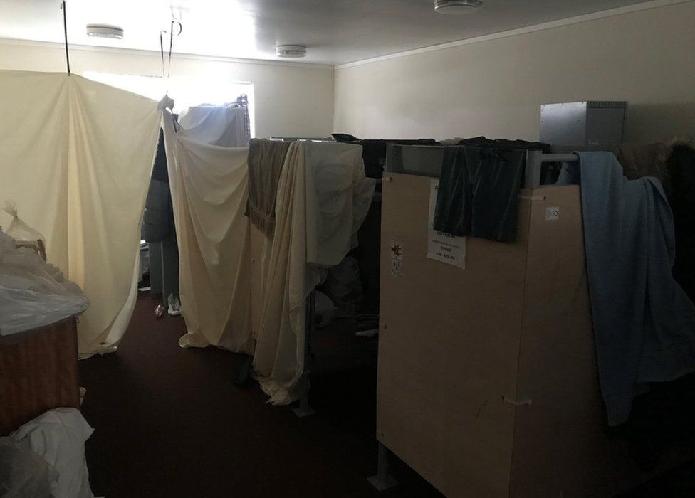 Living accommodation at Penally Camp