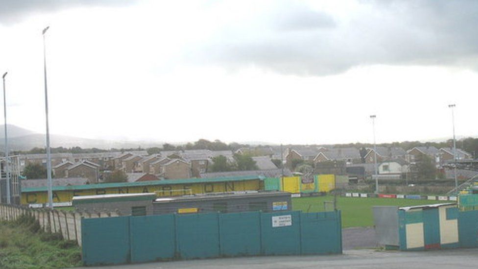 The Oval, home of Caernarfon Town