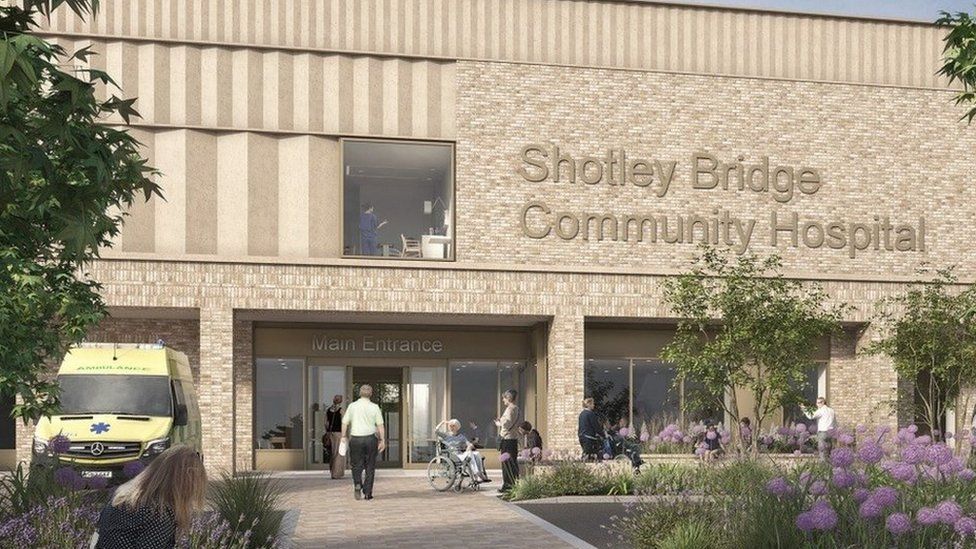 Artist's impression of the new Shotley Bridge Hospital