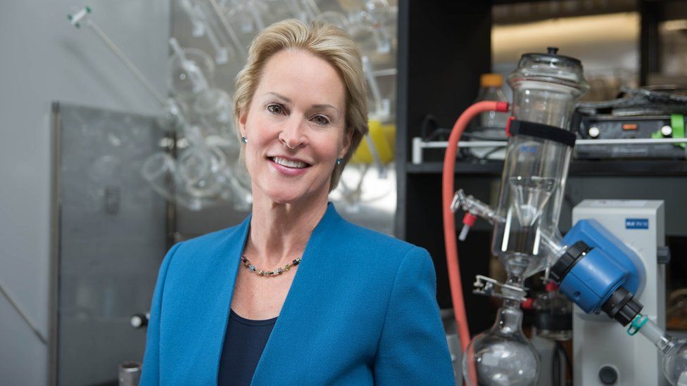 Frances Arnold in her laboratory