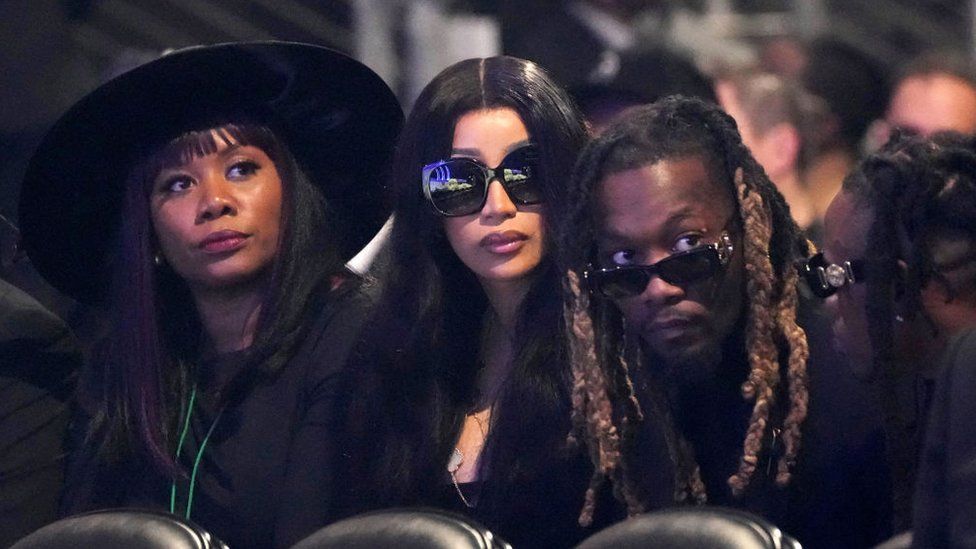Cardi B and Offset at Takeoff's memorial service