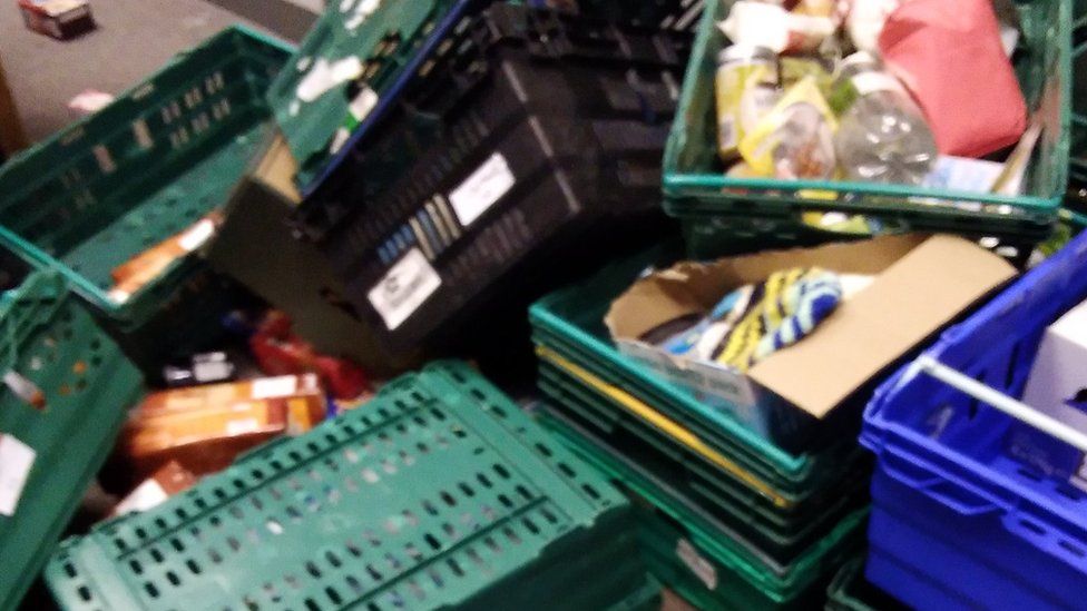Inside the food bank after first burglary