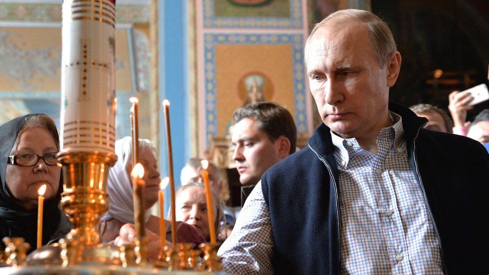 Russian President Vladimir Putin visits Valaam monastery in 2016