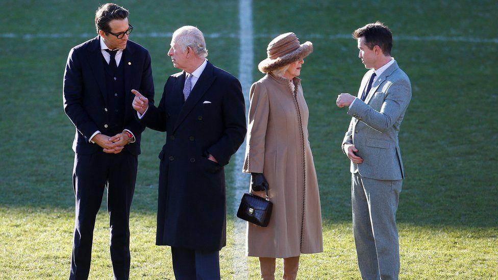 Ryan Reynolds, King Charles III, Queen Camilla and Rob McElhenney